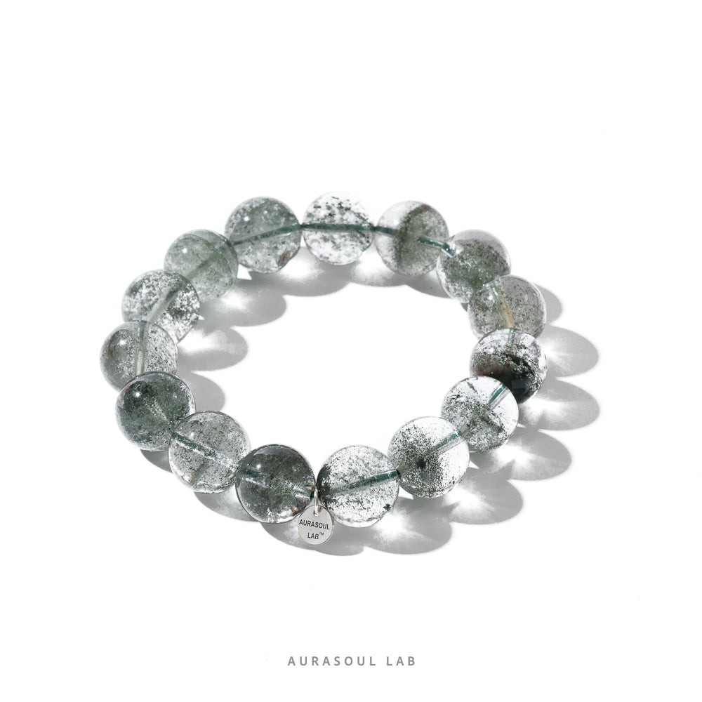 Green Phantom Quartz Bracelet | Stardust Grove - for Abundance & Calm - One of a Kind