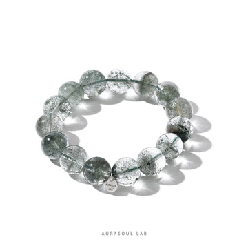 Green Phantom Quartz Bracelet | Stardust Grove - for Abundance & Calm - One of a Kind