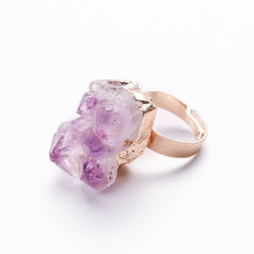 Amethyst Cluster Ring | Lilac Thicket - for Healing & Calm