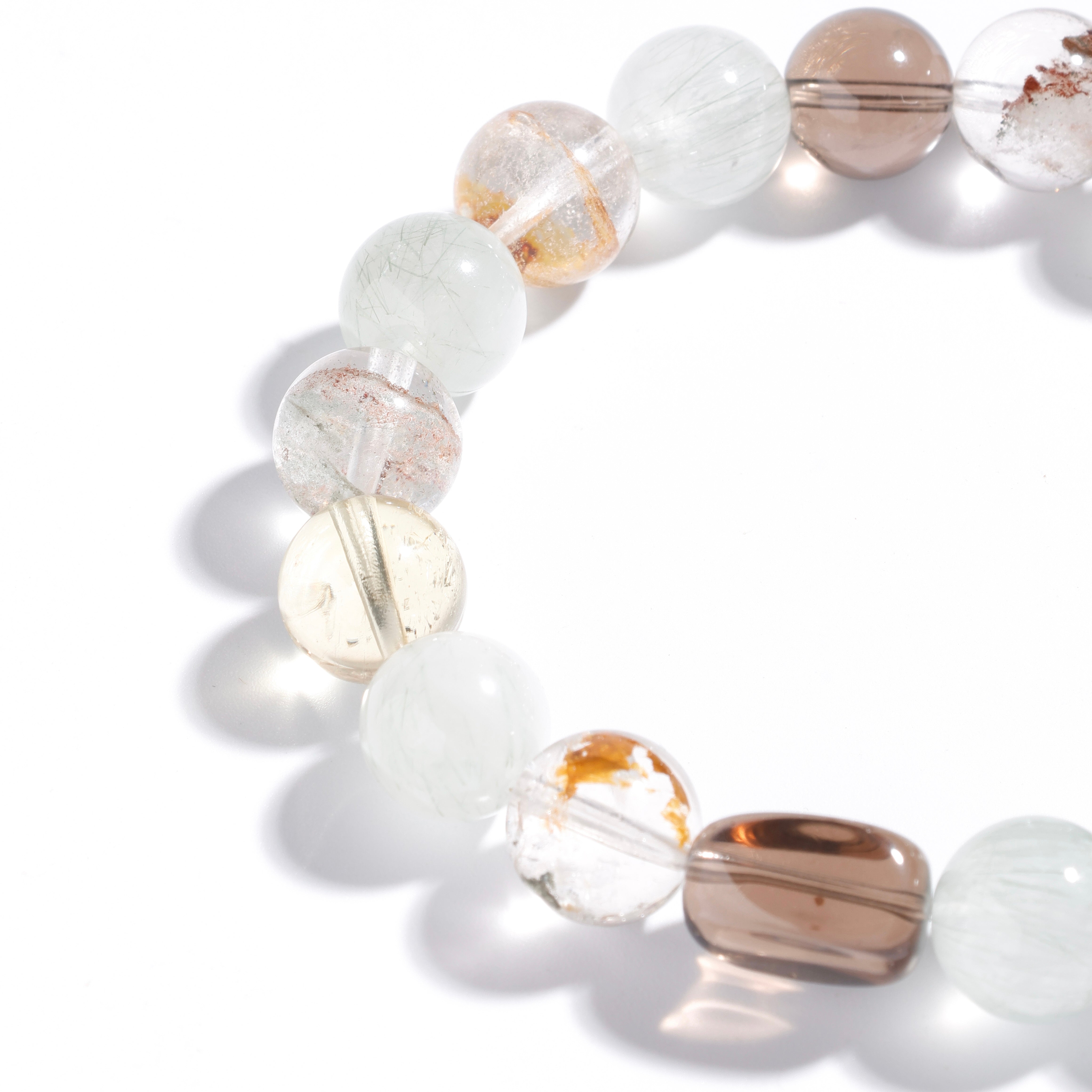 Pulsera/collar con cierre magnético de amatista y cuarzo rosa | Dúo de amatista - para la sanación y la intuición