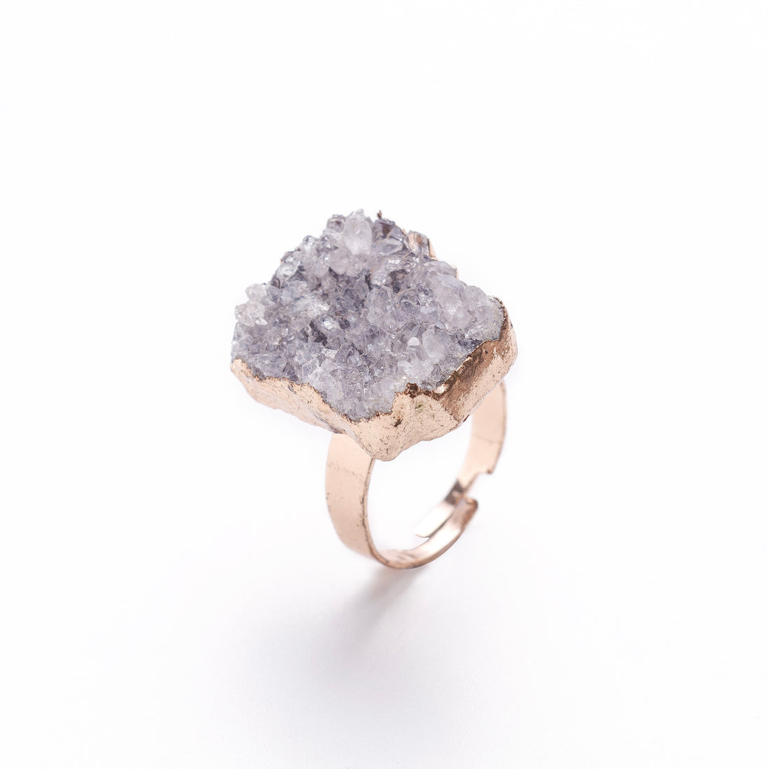 Amethyst Cluster Ring | Dusk Bloom - for Healing & Calm