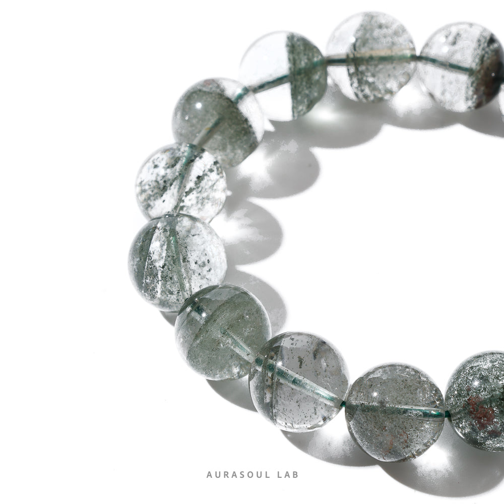 Green Phantom Quartz Bracelet | Stardust Grove - for Abundance & Calm - One of a Kind