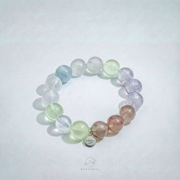 Amethyst & Rose Quartz & Citrine Bracelet | Harmony Bloom - for Healing, Love & Abundance