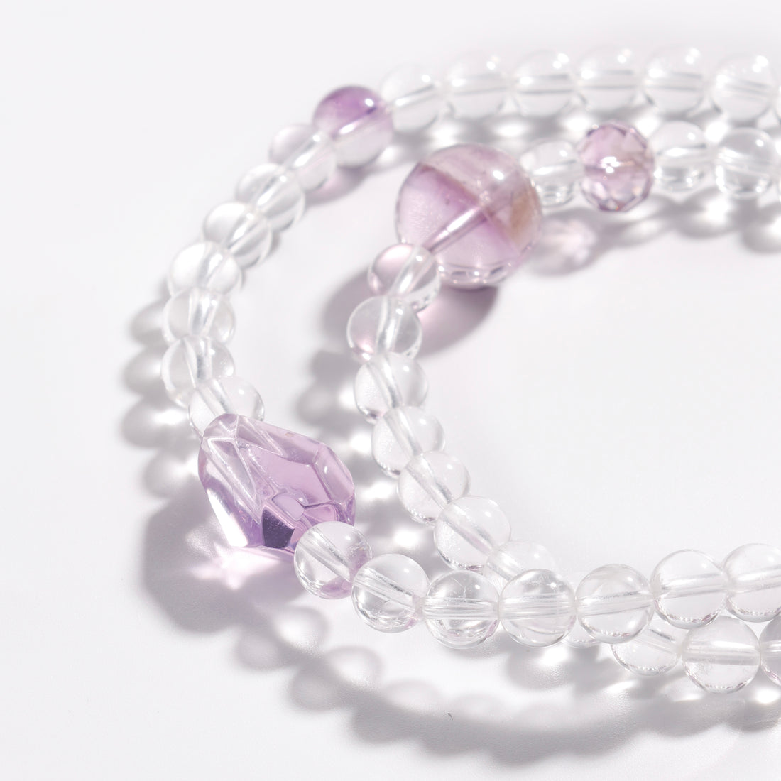 Amethyst & Clear Quartz Bracelet | Amethyst Brook - for Healing & Peace