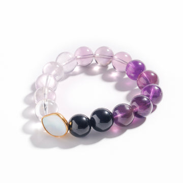 Pulsera de amatista y obsidiana | Sabiduría de la obsidiana: para la sanación y la intuición