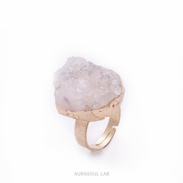 Clear Quartz Cluster Ring | Ice Thicket - for Clarity & Intuition