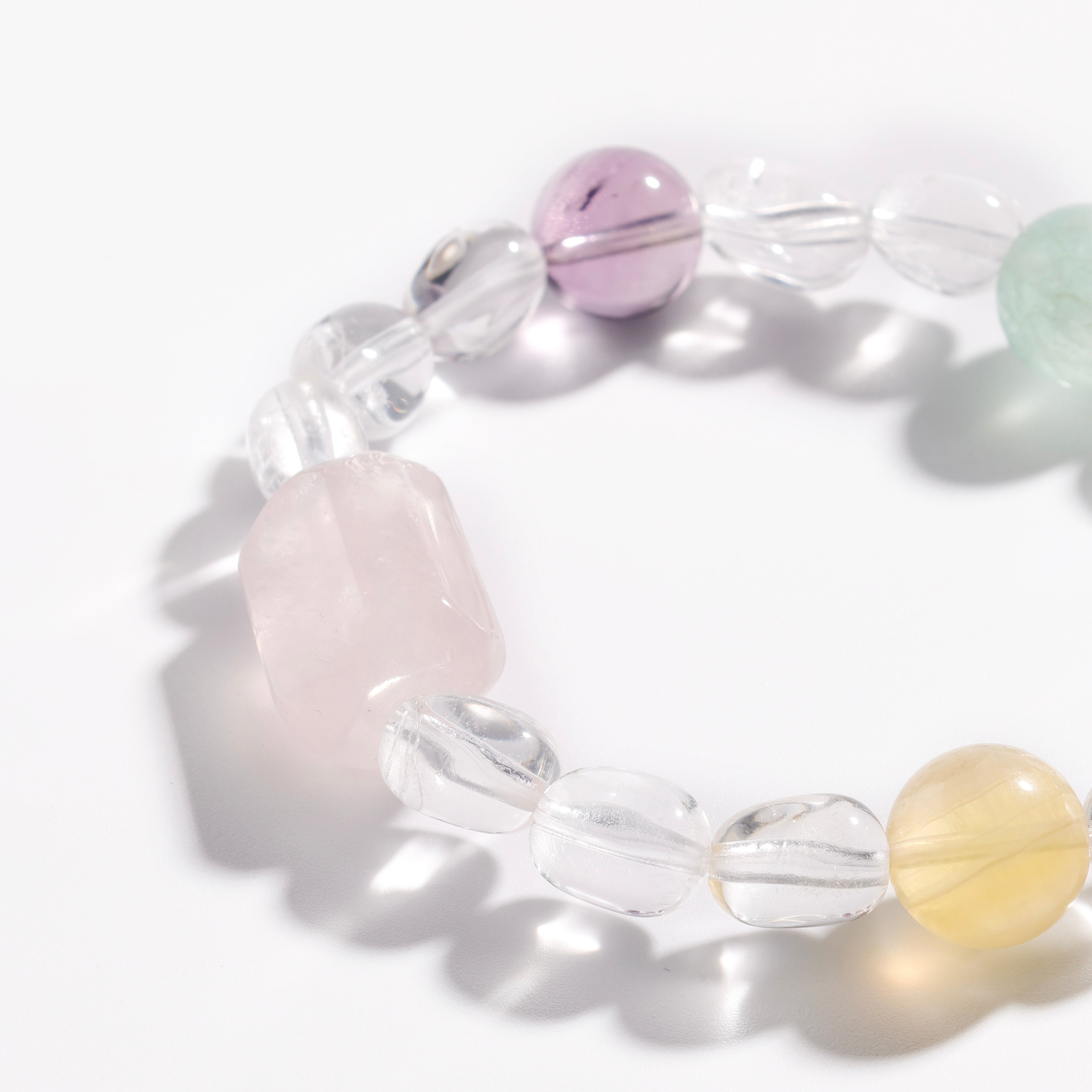 Morganite & Rose Quartz Bracelet | Sugar Bloom - for Love & Clarity