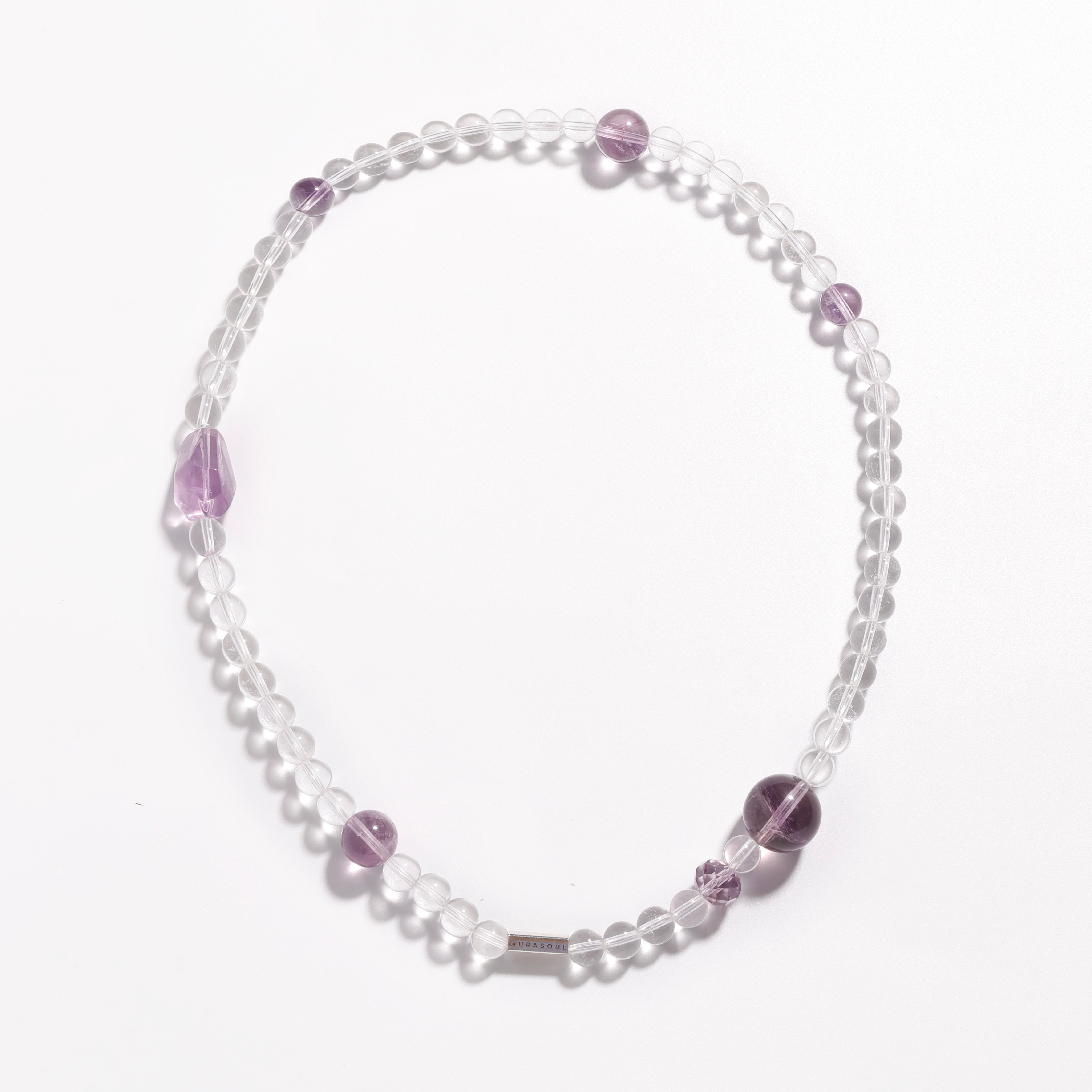 Amethyst & Clear Quartz Bracelet | Amethyst Brook - for Healing & Peace