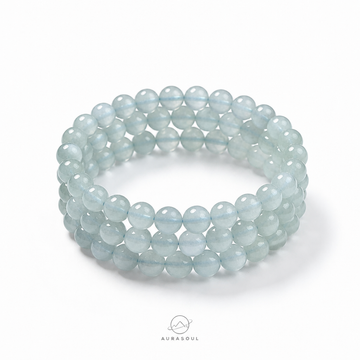 Aquamarine Triple/Double/Single Wrap Bracelet - for Creativity & Expression