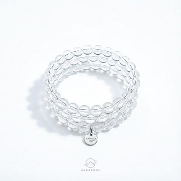 Clear Quartz Triple/Double/Single Wrap Bracelet - for Protection &Clarity