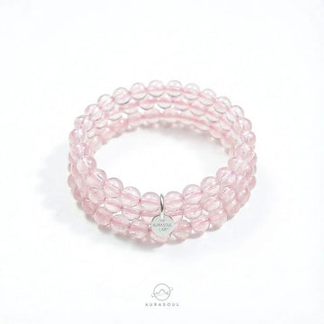 Rose Quartz Triple/Double/Single Wrap Bracelet - for Love & Peace