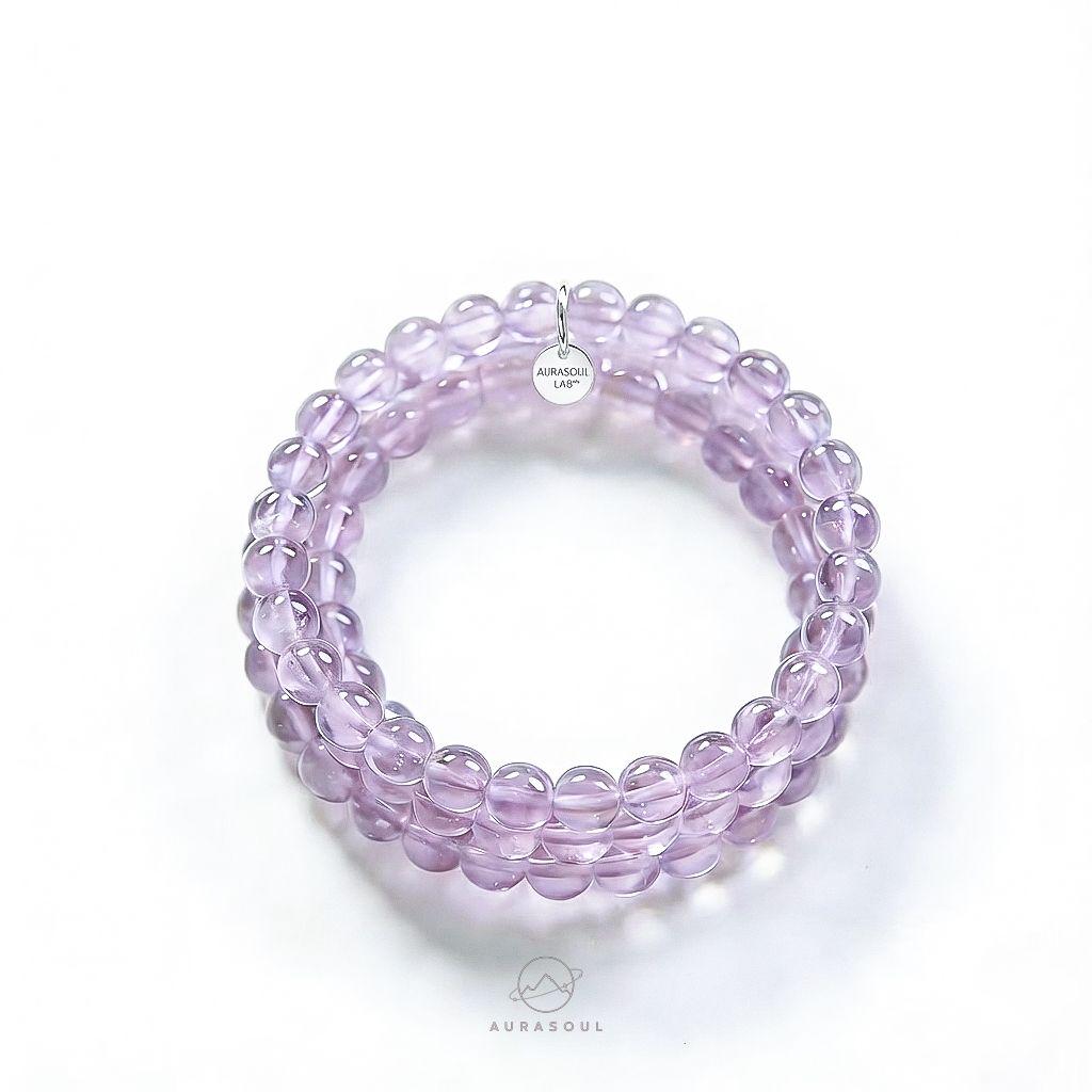 Pale Lilac Amethyst Triple/Double/Single Wrap Bracelet - for Healing & Intuition