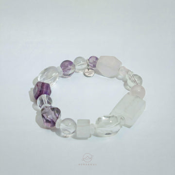 Bolivian Amethyst & Rose Quartz Bracelet | Bolivian Twilight - Limited Edition for Intuition & Peace
