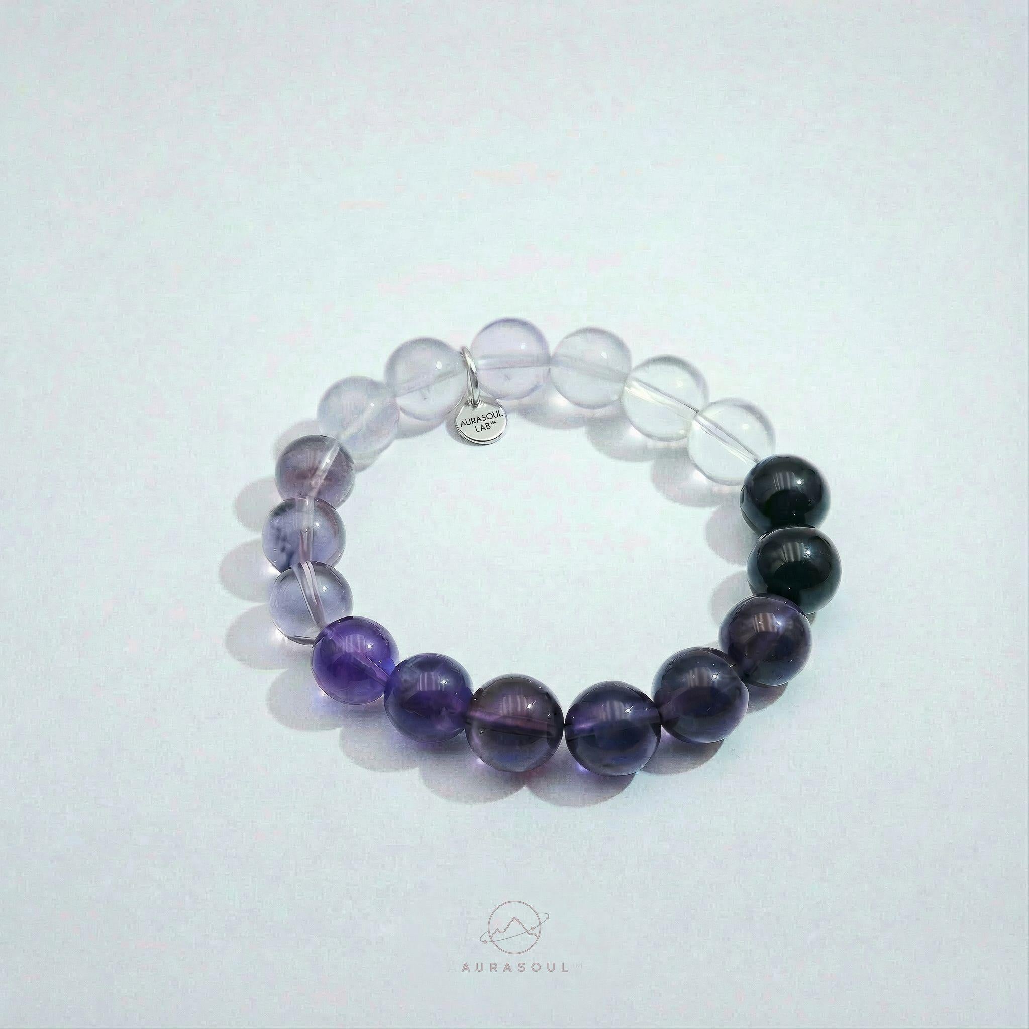 Amethyst & Obsidian Bracelet | Obsidian Wisdom - for Healing & Intuition