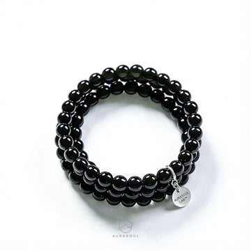 Obsidian Triple/Double/Single Wrap Bracelet - for Protection &Clarity